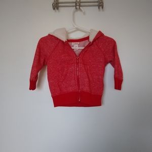 Cat and Jack Red Zipup Hoodie 3-6m